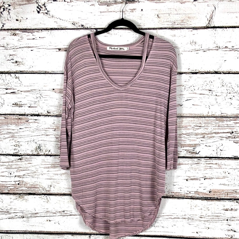 Michael Stars Hi-Lo Cutout T OS